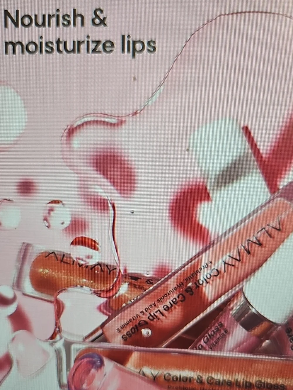 Almay Color & Care Lip Gloss Bundle of Qty 4 Sealed New